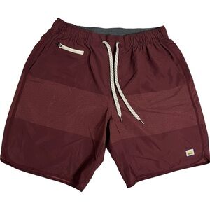 Vuori Burgundy Banks Athletic Shorts Size Medium